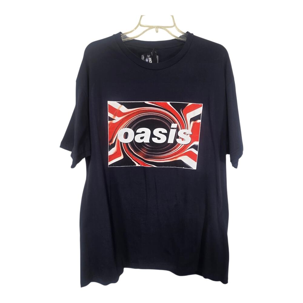 NWT Hot Topic Oasis Union Jack Swirl Logo Band T shirt X-Large